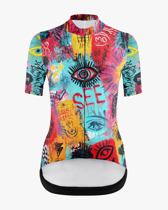 Women's Graffiti Eye Graphic Cycling Jersey