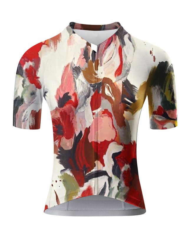 ROCKBROS Women's Abstract Oil Painting Short Sleeve Cycling Jersey