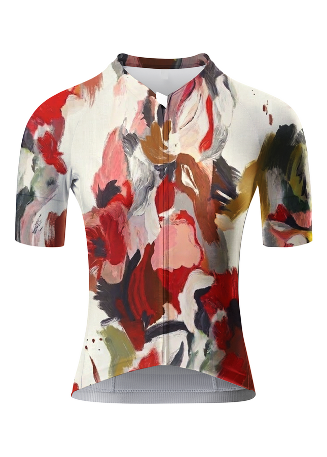 ROCKBROS Women's Abstract Oil Painting Short Sleeve Cycling Jersey