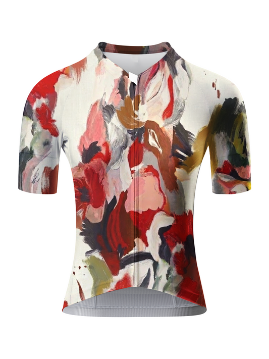 ROCKBROS Women's Abstract Oil Painting Short Sleeve Cycling Jersey