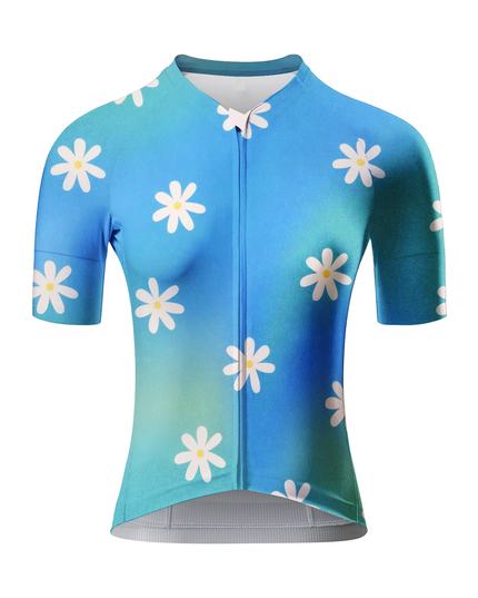 ROCKBROS Women's Daisy Field Floral Pro Aero Cycling Jersey