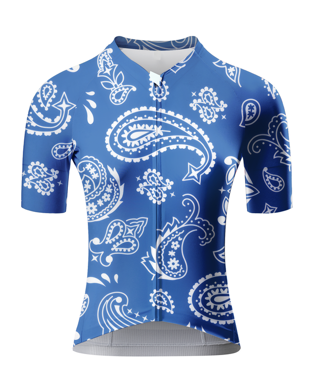 ROCKBROS Women's Vintage Paisley Print Pro Aero Cycling Jersey