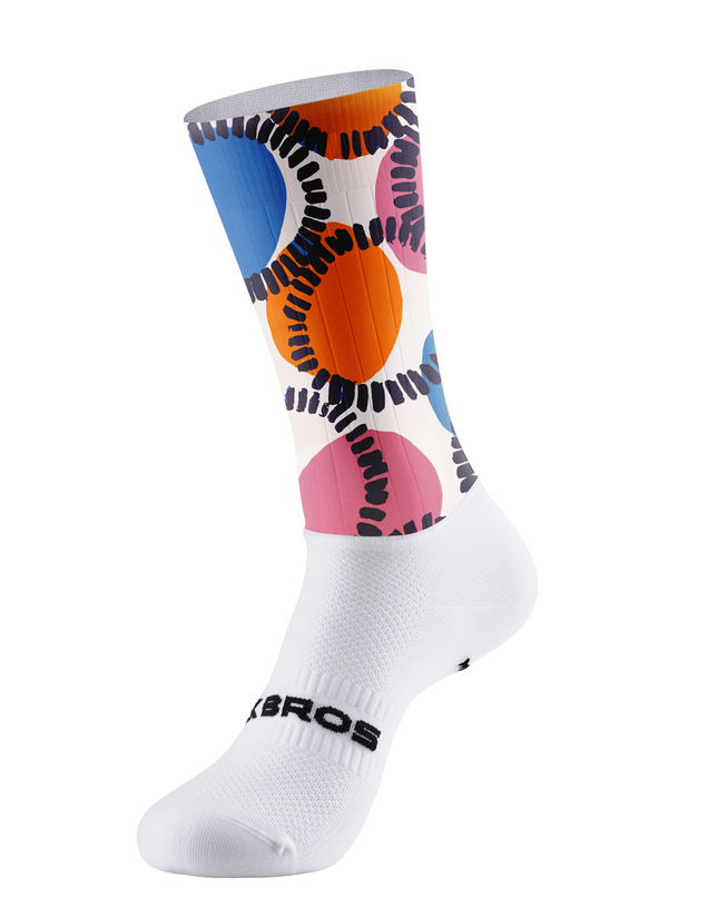 ROCKBROS Women's Retro Abstract Geometric Print Padded Bib Cycling Bibs