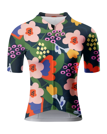 ROCKBROS Women's Vibrant Floral Art Pro Aero Cycling Jersey