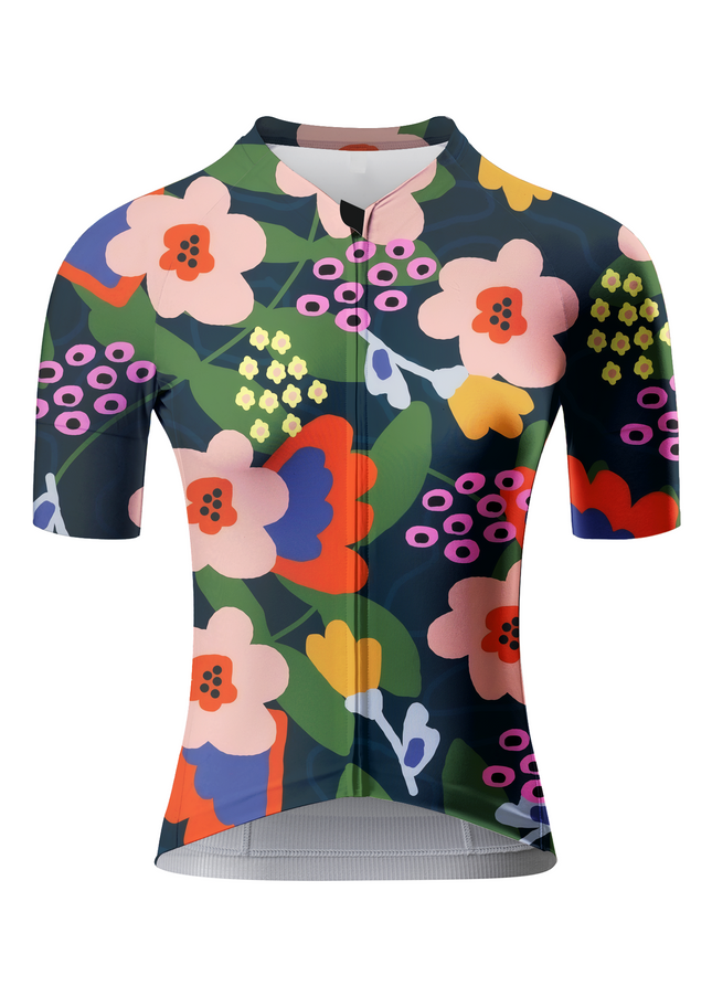 ROCKBROS Women's Vibrant Floral Art Pro Aero Cycling Jersey