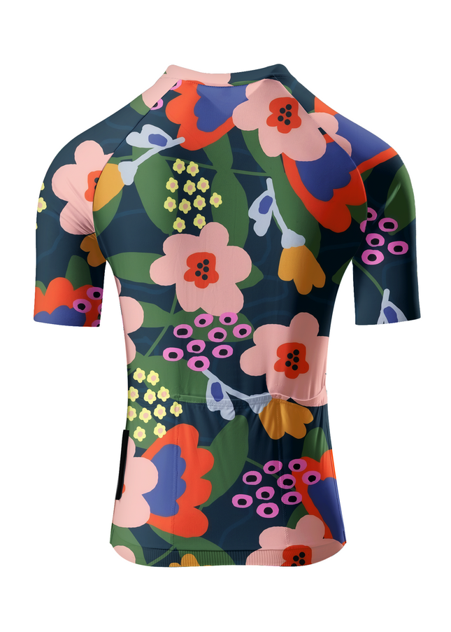 ROCKBROS Women's Vibrant Floral Art Pro Aero Cycling Jersey