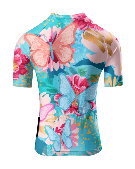 ROCKBROS Women's Butterfly Meadow Floral Pro Aero Cycling Jersey