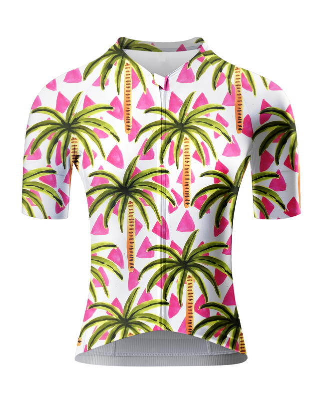 ROCKBROS Women's Tropical Palm Tree Pro Aero Cycling Jersey