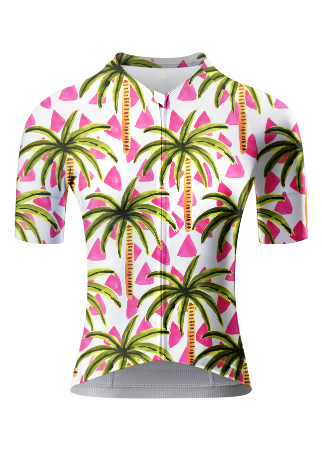 ROCKBROS Women's Tropical Palm Tree Pro Aero Cycling Jersey