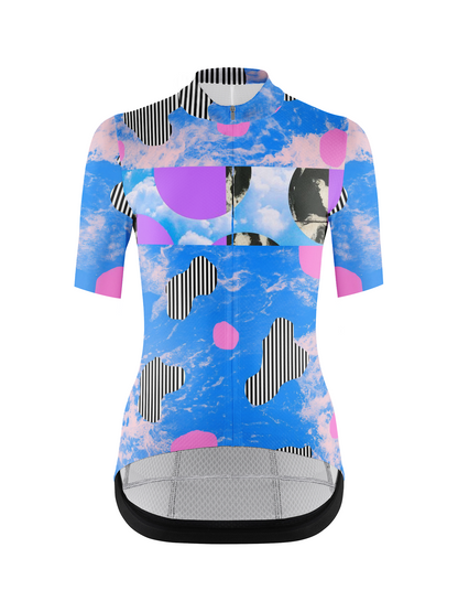 RockBros Women's "Surreal Skies" Pop-Art Collage Cycling Jersey