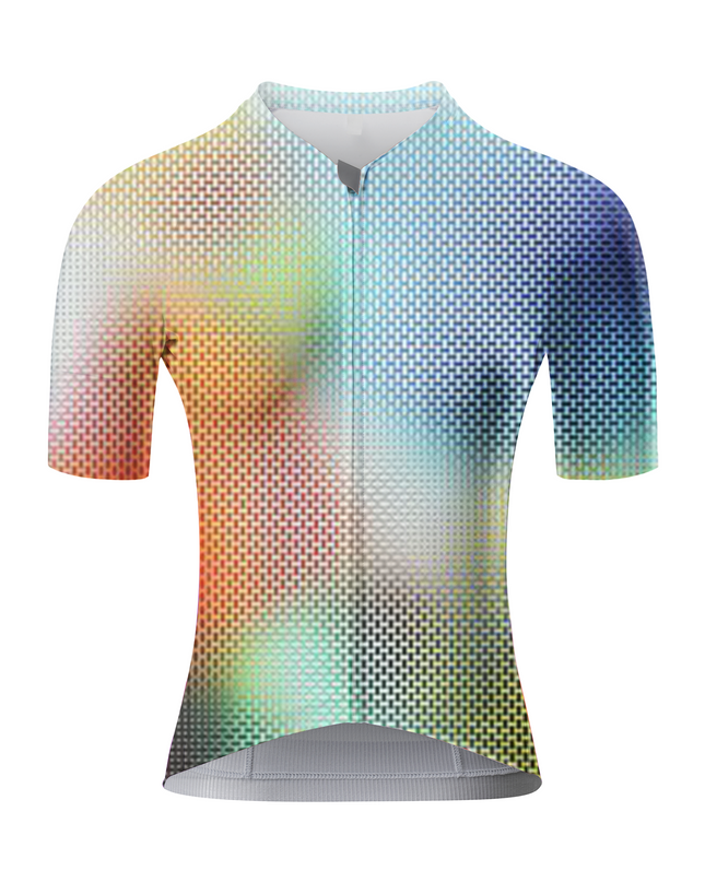 ROCKBROS Women Holographic Neon Grid Cycling Jersey
