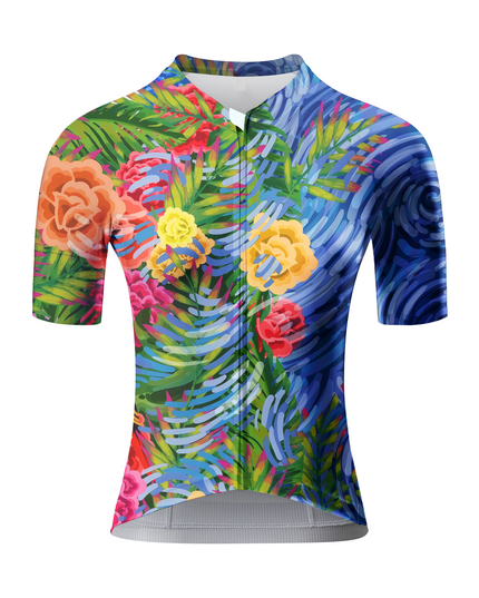 ROCKBROS Women's Impressionist Floral Art Pro Aero Cycling Jersey