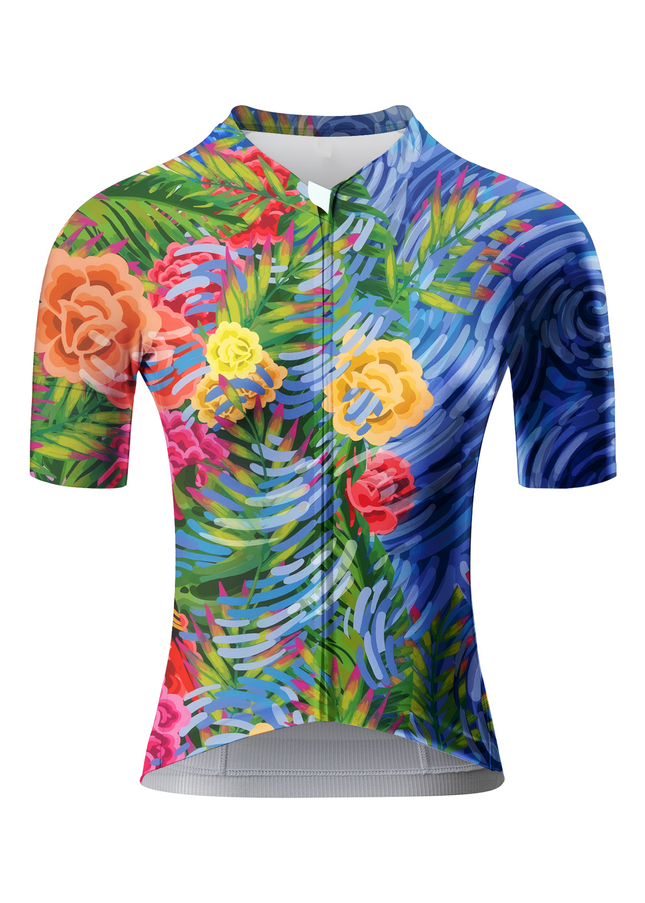 ROCKBROS Women's Impressionist Floral Art Pro Aero Cycling Jersey