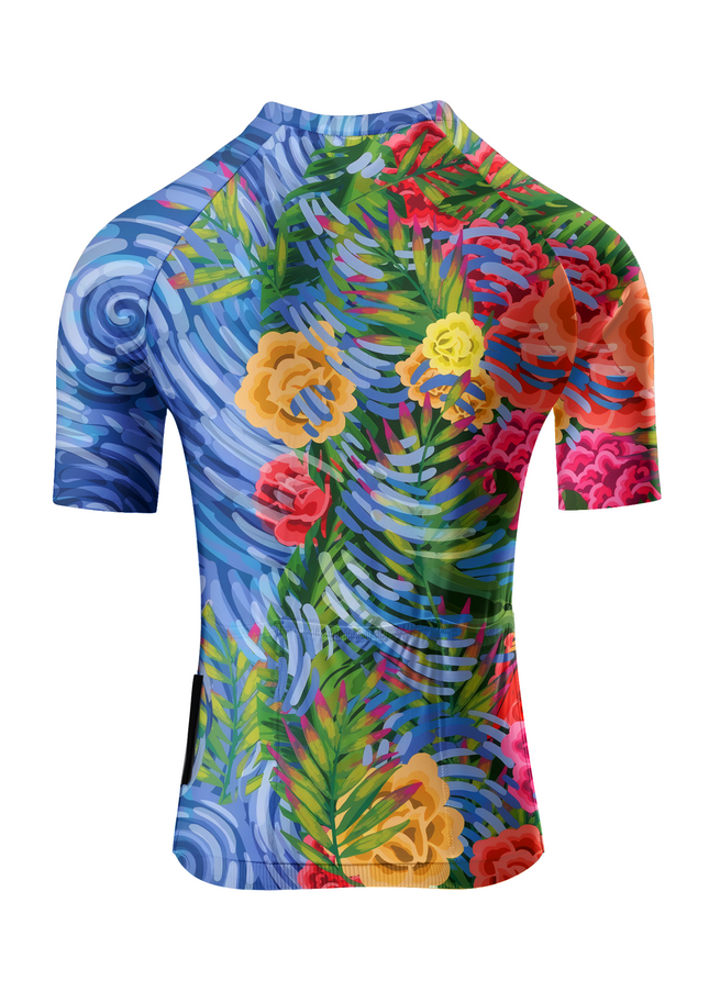ROCKBROS Women's Impressionist Floral Art Pro Aero Cycling Jersey