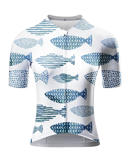 ROCKBROS Women's Whimsical Fish Pattern Pro Aero Cycling Jersey