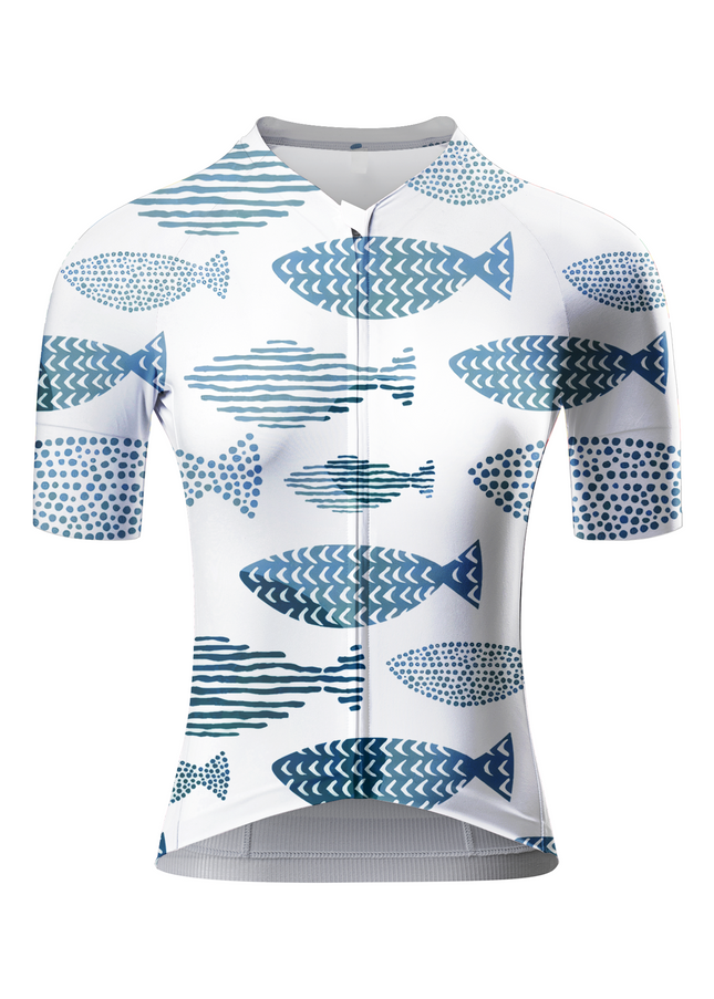 ROCKBROS Women's Whimsical Fish Pattern Pro Aero Cycling Jersey