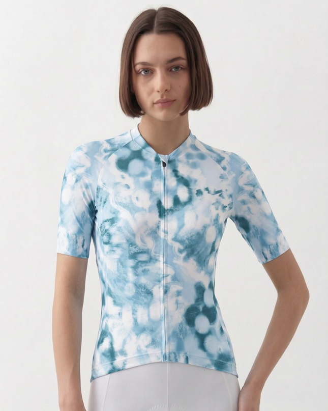 RockBros Women's "Cloud Drift" Abstract Sky-Print Aero Cycling Jersey
