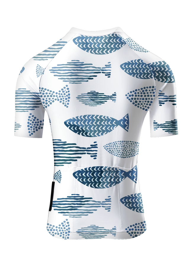 ROCKBROS Women's Whimsical Fish Pattern Pro Aero Cycling Jersey