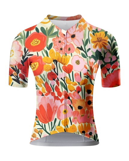 ROCKBROS Women's Garden Floral Impressionist Pro Aero Cycling Jersey