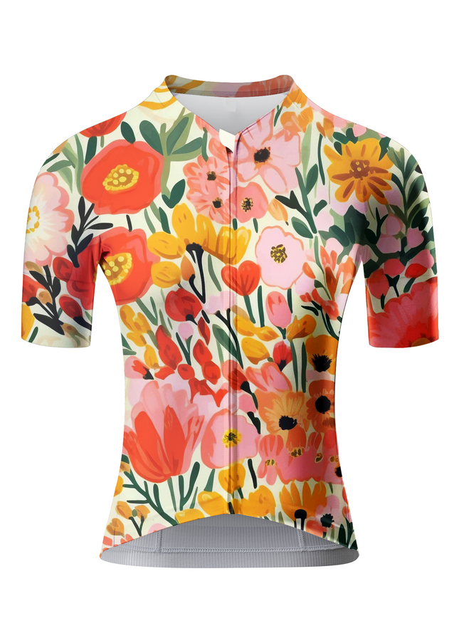ROCKBROS Women's Garden Floral Impressionist Pro Aero Cycling Jersey