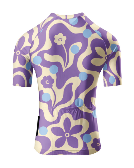 ROCKBROS Women's Groovy Floral Wave Cycling Jersey