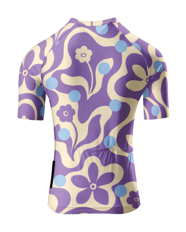 ROCKBROS Women's Groovy Floral Wave Cycling Jersey
