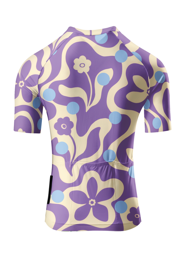 ROCKBROS Women's Groovy Floral Wave Cycling Jersey