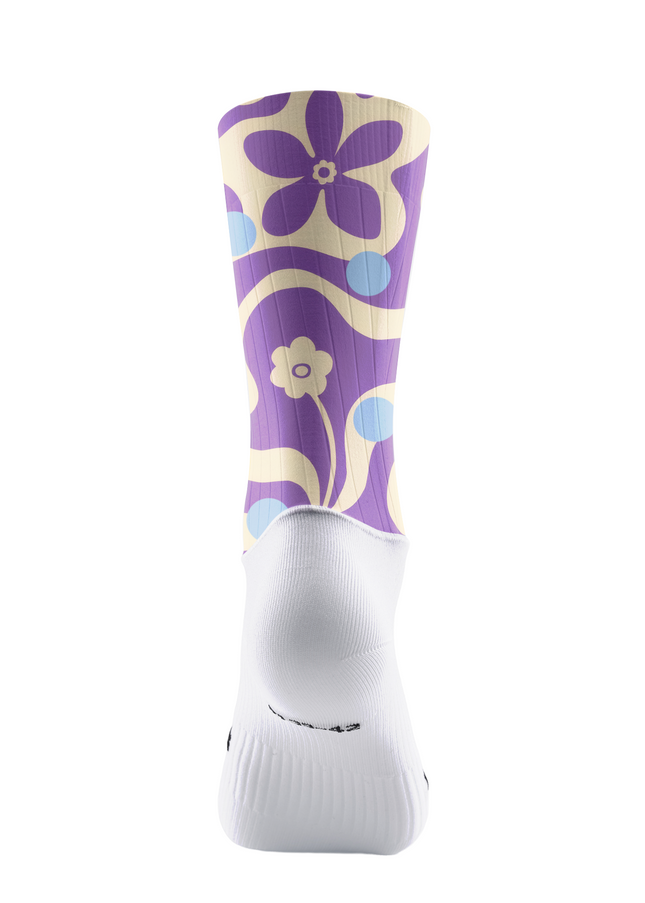 ROCKBROS Groovy Floral Wave Cycling Socks