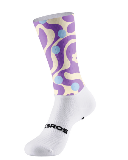 ROCKBROS Groovy Floral Wave Cycling Socks