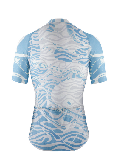 RockBros Men's "Crystal Stream" Fluid Azure Performance Cycling Jersey