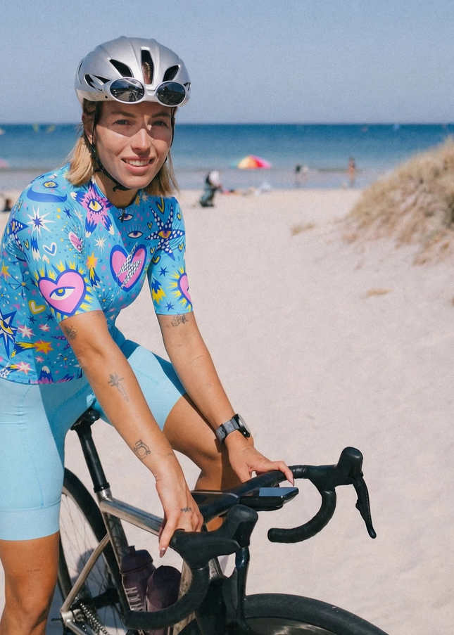 ROCKBROS Women's "Cosmic Vision" Indie Pop Art Pro Aero Jersey