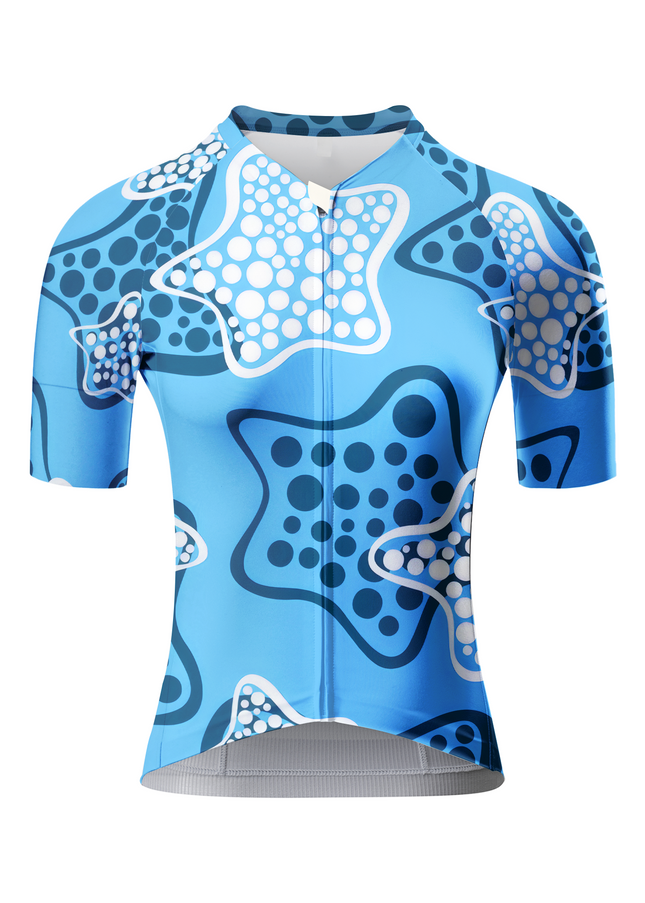 ROCKBROS Women's Starry Polka Dot Cycling Jersey