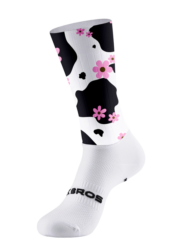ROCKBROS Cow-Print & Floral Cycling Socks