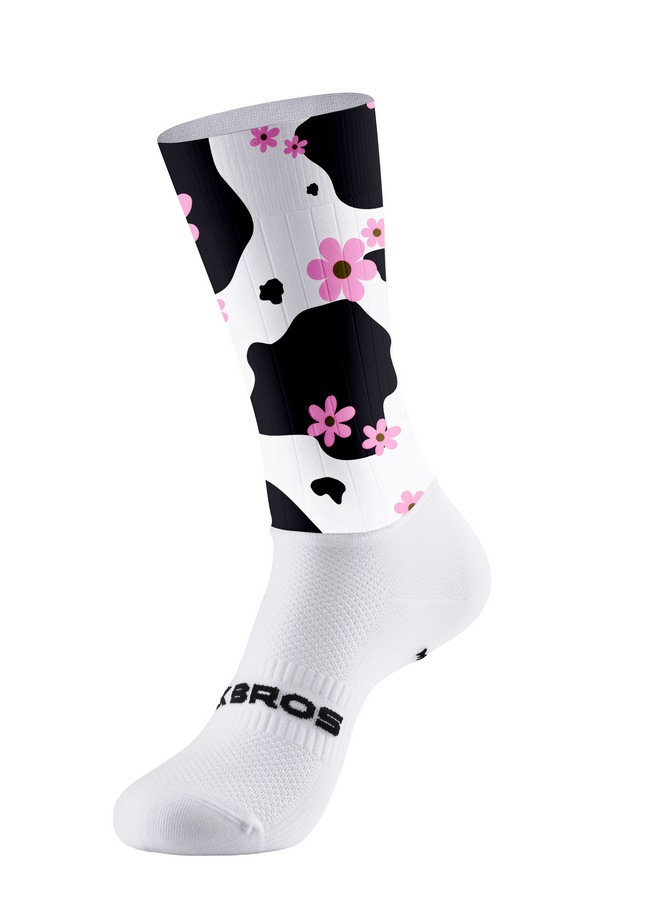 ROCKBROS Cow-Print & Floral Cycling Socks