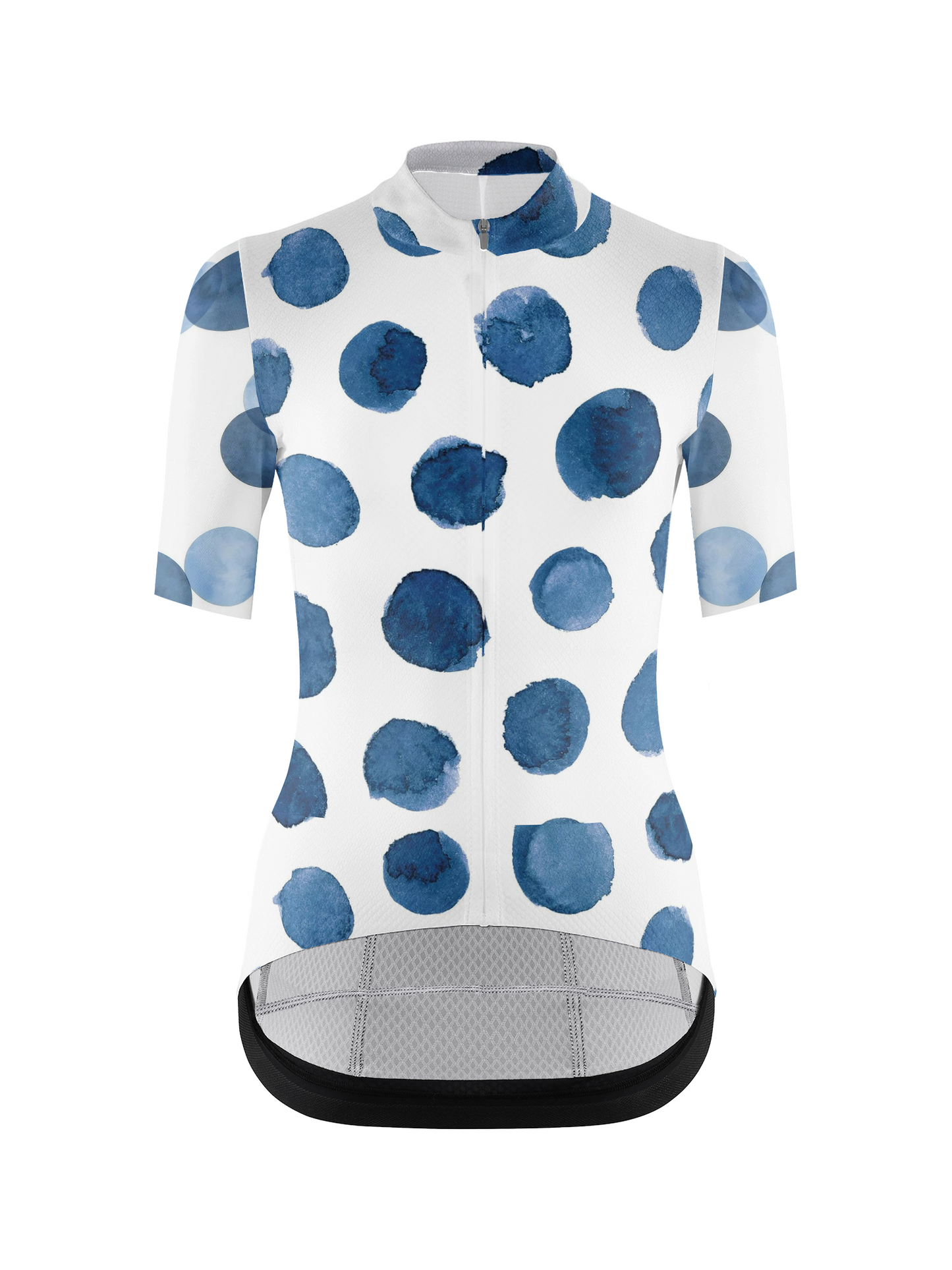 RockBros Men's "Indigo Ink" Artistic Polka-Dot Performance Cycling Jersey