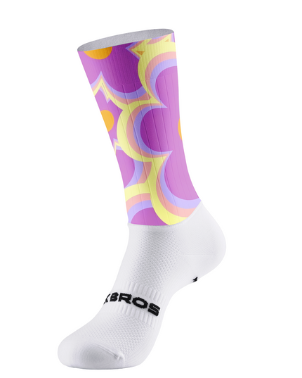 ROCKBROS Groovy Floral Pattern Cycling Socks