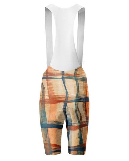 ROCKBROS Women's Abstract Brushstroke Plaid Cycling Bibs