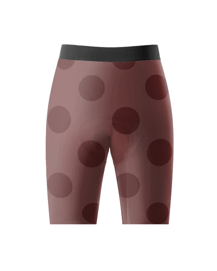 ROCKBROS Women's Retro Maroon Polka Dot Cycling Shorts