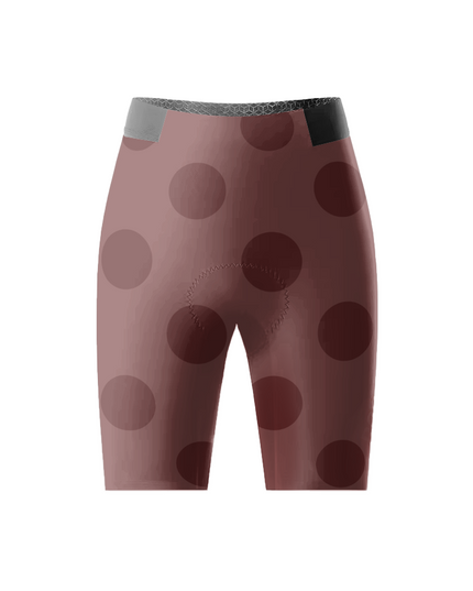 ROCKBROS Women's Retro Maroon Polka Dot Cycling Shorts