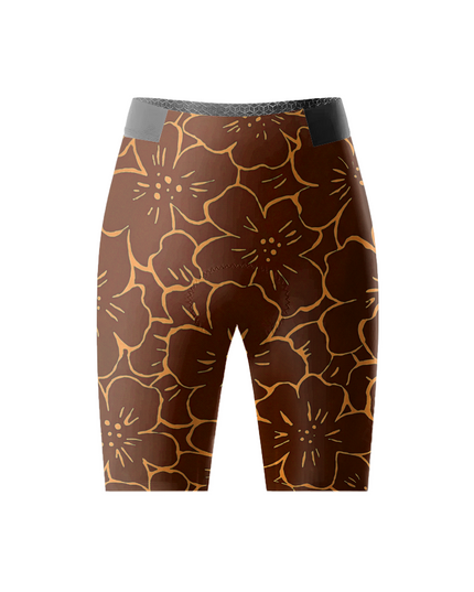 ROCKBROS Women's Golden Outline Floral Cycling Shorts