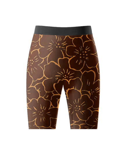 ROCKBROS Women's Golden Outline Floral Cycling Shorts