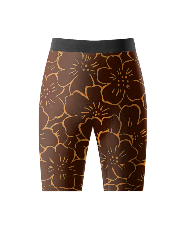 ROCKBROS Women's Golden Outline Floral Cycling Shorts