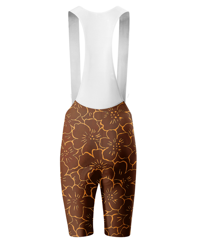 ROCKBROS Women's Golden Outline Floral Cycling Bibs