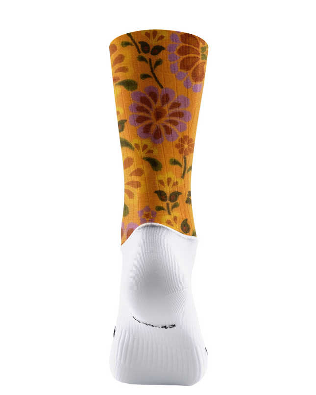 ROCKBROS Women's Wild Mustard Floral Bloom Cycling Socks