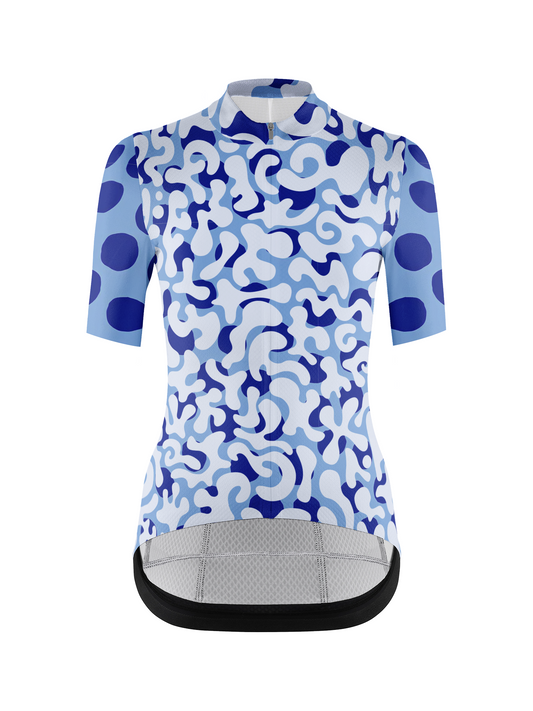 RockBros Men's "Hybrid Fluidity" Pop-Art Camo & Dot Cycling Jersey