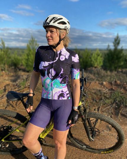 ROCKBROS Women's Liquid Nebula Marble Aero Cycling Jersey