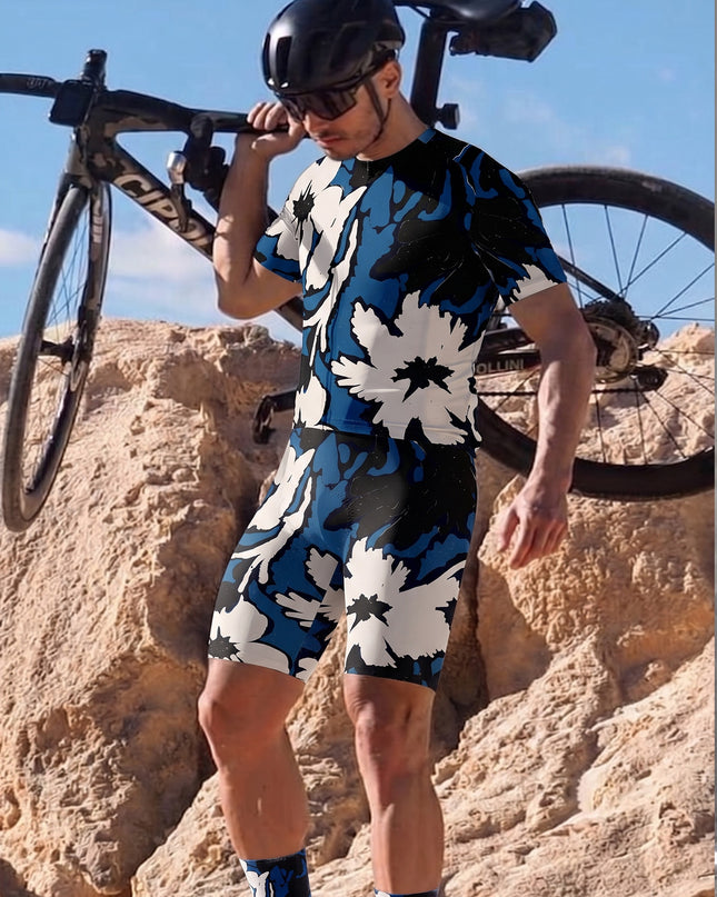 ROCKBROS Men's Floral Print Cycling Shorts