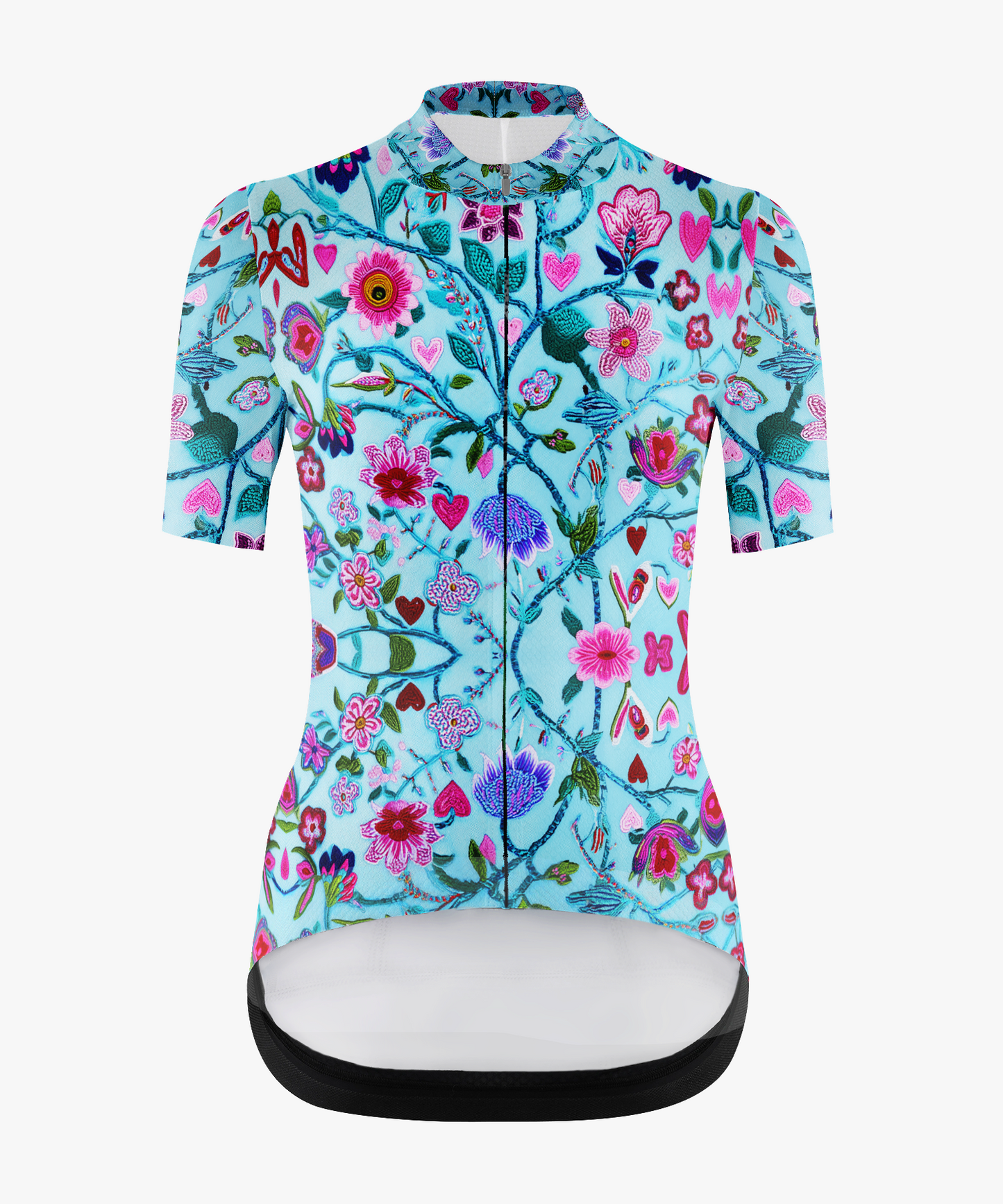 Women's Floral Short Sleeve Cycling Jersey