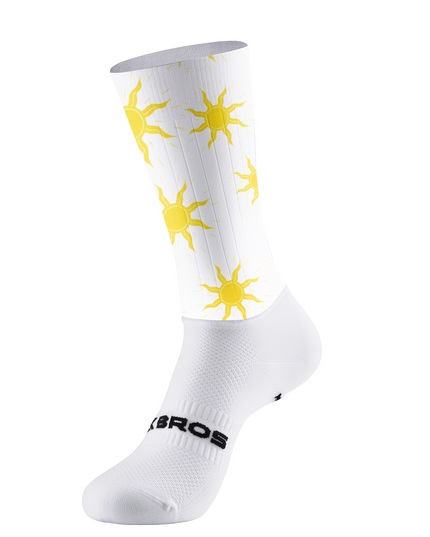 ROCKBROS Cycling Socks - Radiant Sun Graphic Performance Crew