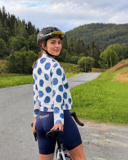 Indigo Watercolor Polka Dot Pro Aero Windbreaker Jacket